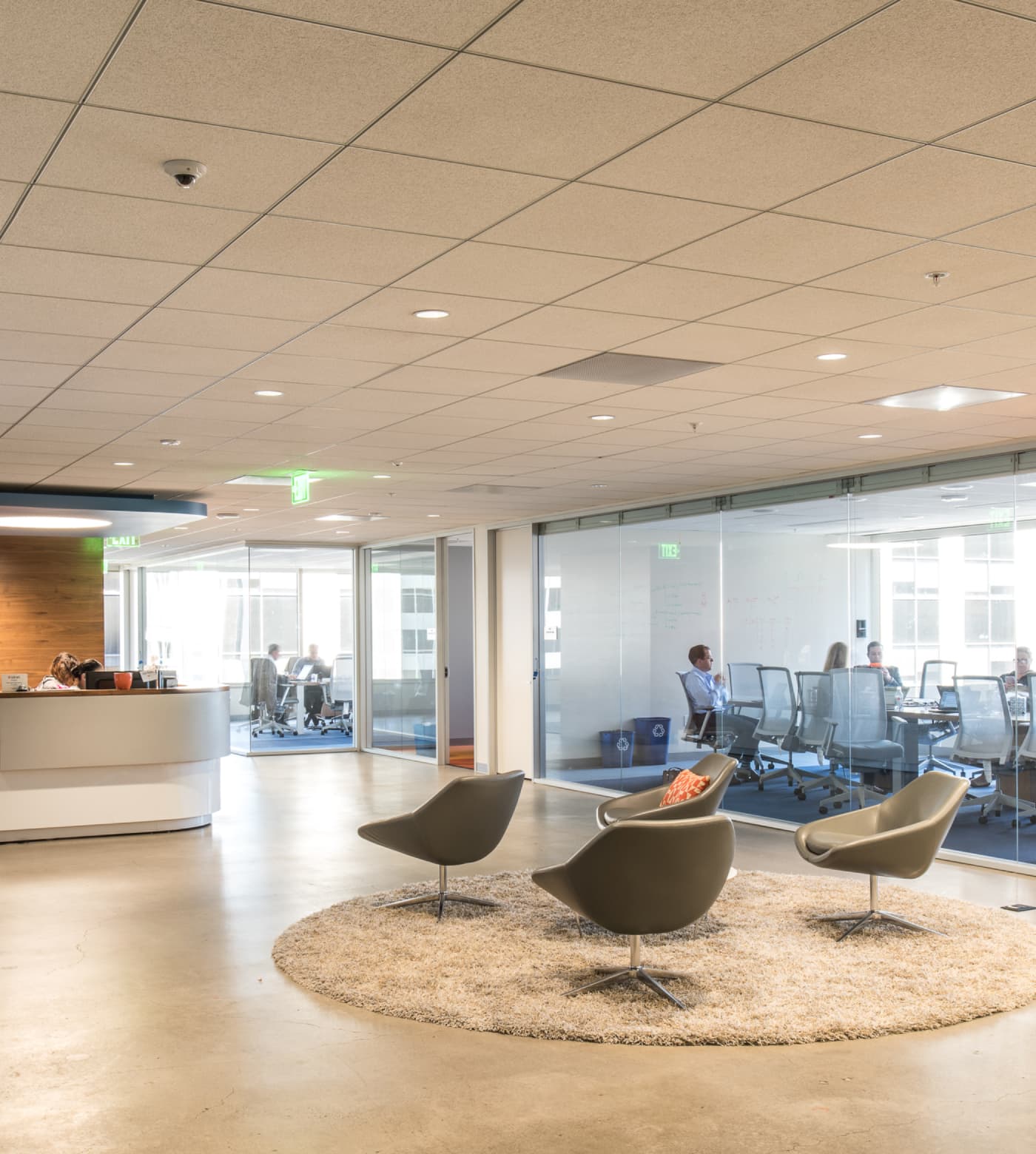 Interior shot of 45 Fremont workspace