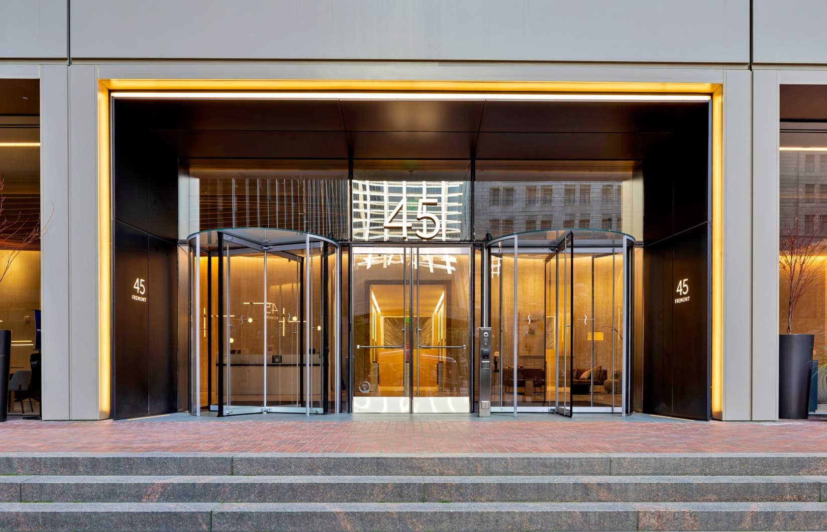 A street view of the 45 Fremont entrance