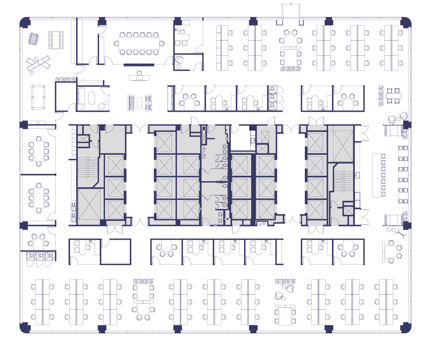 Floor 14 Suite 1400 Hypothetical Open Office Floor Plan