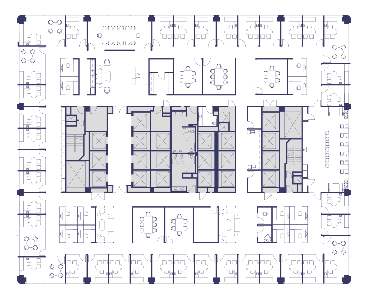 Floor 15 Suite 1500 Hypothetical Private Office Plan