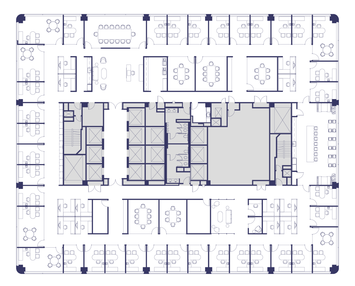 Floor 16 Suite 1600 Hypothetical Private Office Plan